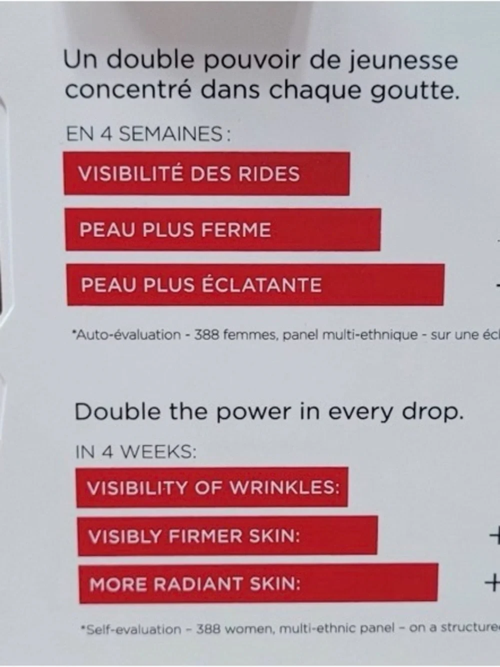 New Clarins Double Serum trial kit featuring three individual 0.9ml vials in Box